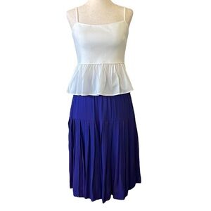 Vintage Escada Pleated Skirt With Side Buttons